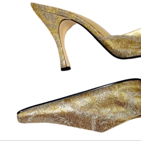 Nine West Foxtrot2 SilverGold Fabric Heels - Picture 8 of 12